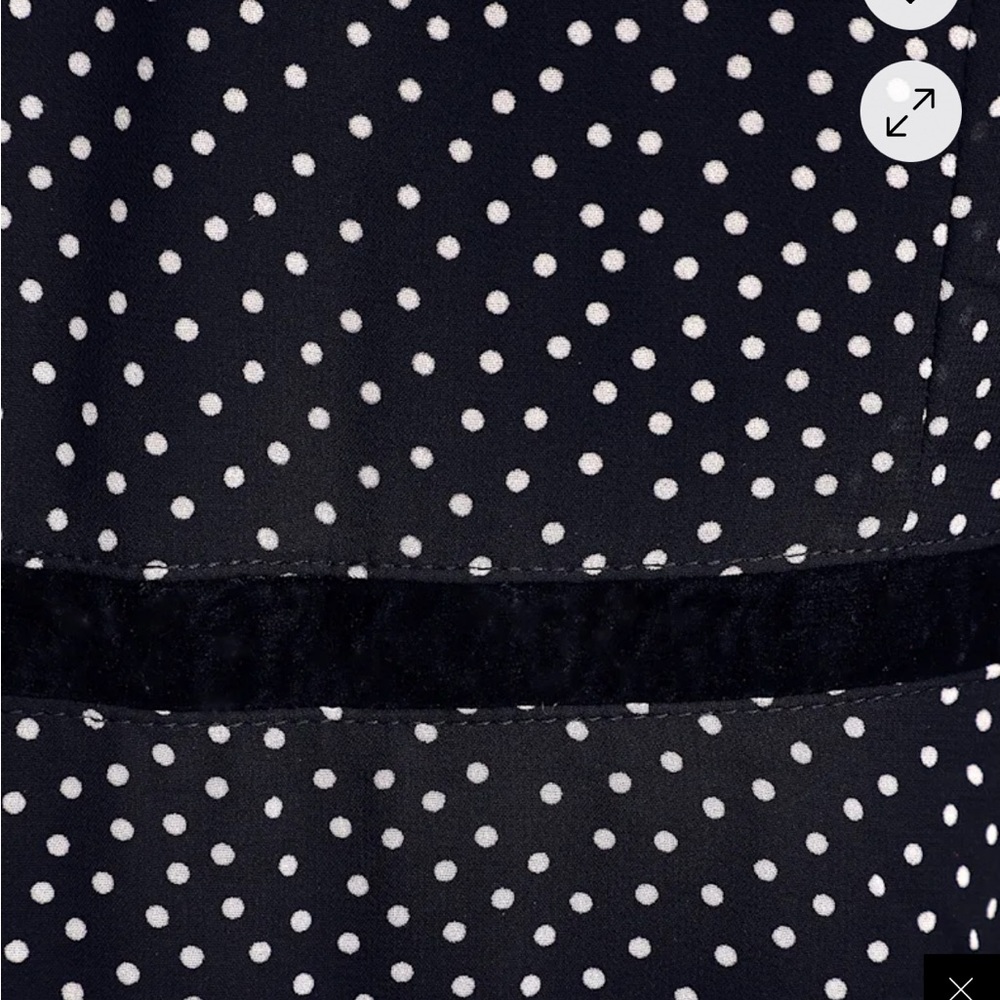 NWT Lulus Floral To See Black Polka Dot Long Sleeve Mini Dress - Size Small - Picture 5 of 5